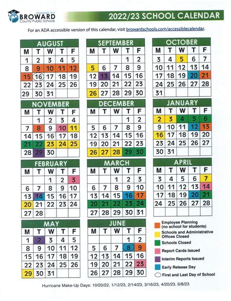 Last day of school broward county 2023 - Mark your calendar! The School Board of Broward County, Florida approved the 2023/24 school calendar at its Tuesday, December 13, 2022, School Board meeting. The first day of school for the 2023/24 school year is Monday, August 21, 2023. The last day of school is Monday, June 10, 2024. The approved calendar includes a week-long Thanksgiving ...